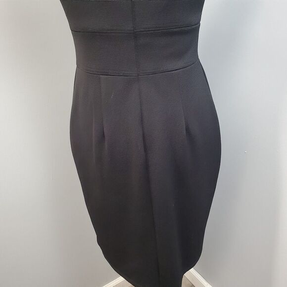 Donna Ricco Sheath Dress Womens Size 4 Black Empire Waist Key Hole Neck Back Zip - Picture 10 of 14
